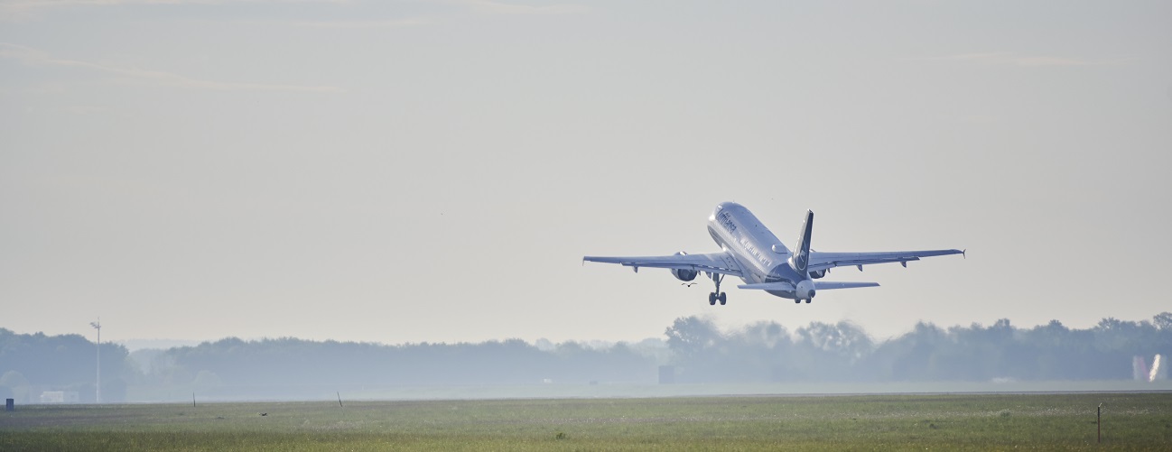 Takeoff eines Flugzeuges.